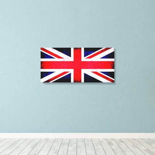 Britische Flagge Leinwanddruck (Insitu (Holzboden))