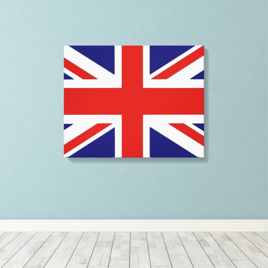 Britische Flagge Leinwanddruck (Insitu (Holzboden))