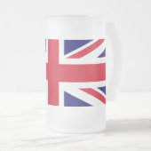 Britische Flagge Mattglas Bierglas (VorderseiteRechts)