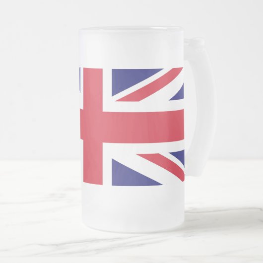Britische Flagge Mattglas Bierglas (VorderseiteRechts)