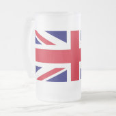 Britische Flagge Mattglas Bierglas (Vorderseite Links)