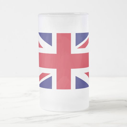 Britische Flagge Mattglas Bierglas (Mittel)
