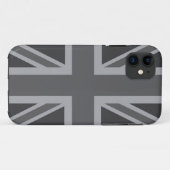 Britische Flagge mit der Flagge "Grey Black Classi Case-Mate iPhone Hülle (Rückseite (Horizontal))