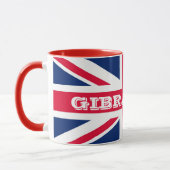 Britische Flagge mit mutigem Text Gibraltars Tasse (Links)