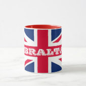 Britische Flagge mit mutigem Text Gibraltars Tasse (Zentrum)