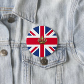 Britische Flagge mit Royal Crown Button (Beispiel)