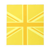 Britische Flagge mit sehr gelber Union Notizblock (Vorderseite)