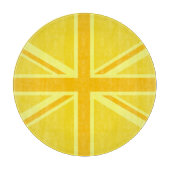Britische Flagge mit sehr gelber Union Schneidebrett (Vorderseite)