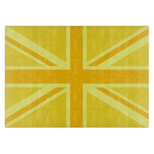Britische Flagge mit sehr gelber Union Schneidebrett (Vorderseite)