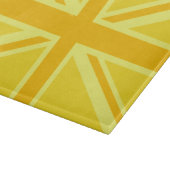 Britische Flagge mit sehr gelber Union Schneidebrett (Ecke)