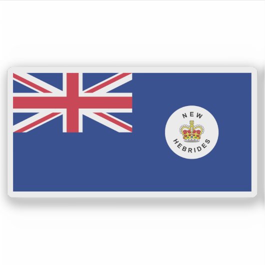 Britische Flagge New Hebrides, Vanuatu (1952-1980) Aufkleber (Vorderseite)