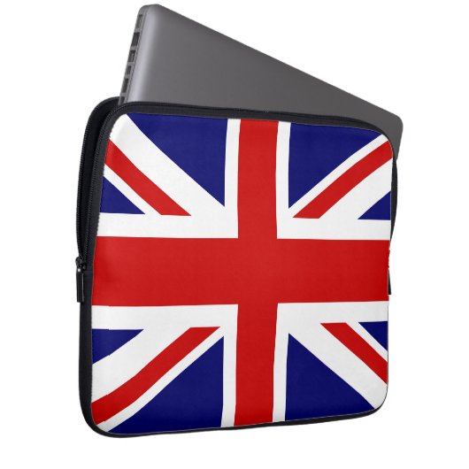 Britische Flagge Notebook-Hülle | Union Jack Desig Laptopschutzhülle (Vorne Rechts)