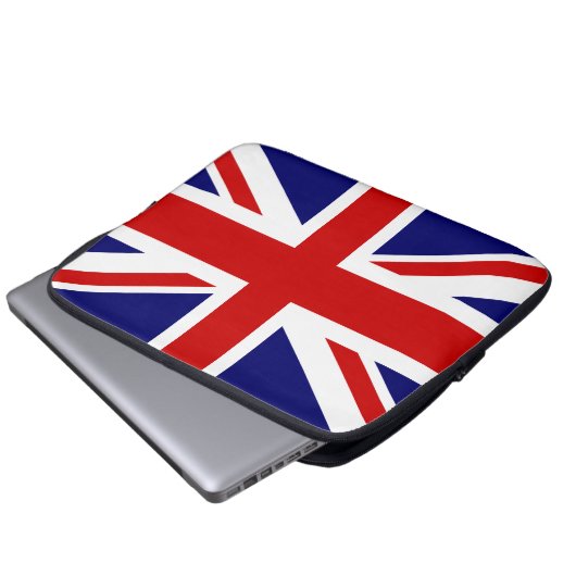 Britische Flagge Notebook-Hülle | Union Jack Desig Laptopschutzhülle (Vorne Knopf)