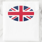 Britische Flagge Ovaler Aufkleber (Tasche)