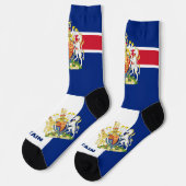 Britische Flagge Patriotic, Nachhaltiges Vereinigt Socken (Linkes Detail)