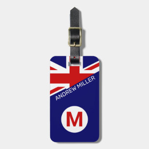 Britische Flagge Personalisiert modernes Reisegepä Gepäckanhänger