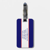 Britische Flagge Personalisiert modernes Reisegepä Gepäckanhänger (Rückseite vertikal)