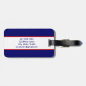 Britische Flagge Personalisiert modernes Reisegepä Gepäckanhänger (Rückseite horizontal)