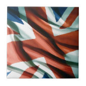 Britische Flagge Pop Art Fliese (Vorderseite)