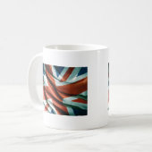 Britische Flagge Pop Art Kaffeetasse (Vorderseite Links)