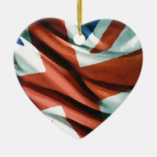 Britische Flagge Pop Art Keramikornament