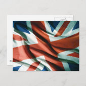Britische Flagge Pop Art Postkarte (Vorne/Hinten)