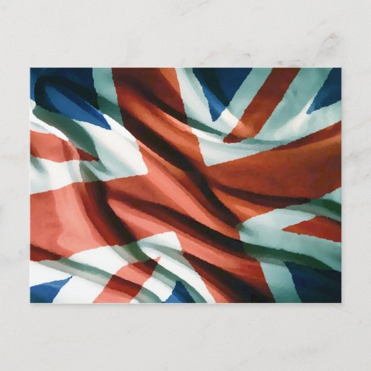 Britische Flagge Pop Art Postkarte (Vorderseite)