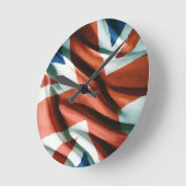 Britische Flagge Pop Art Runde Wanduhr (Winkel)