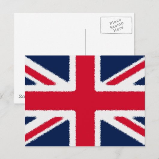Britische Flagge Postkarte (Vorne/Hinten)