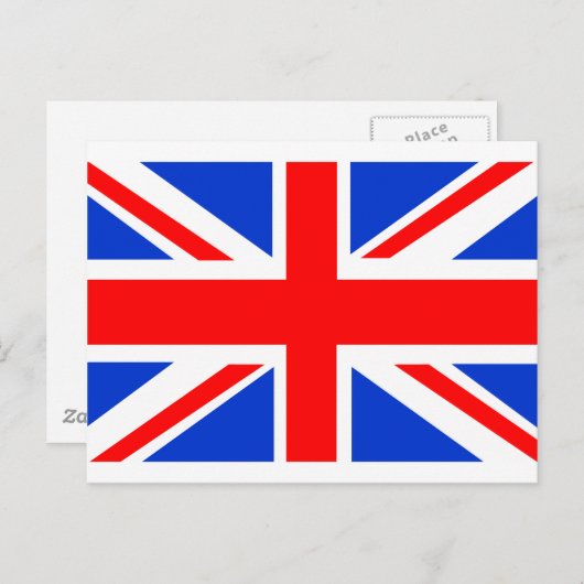 Britische Flagge Postkarte (Vorne/Hinten)