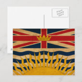 Britische Flagge Postkarte (Vorne/Hinten)
