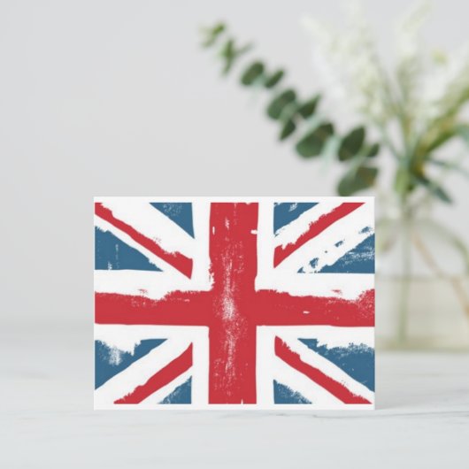 Britische Flagge Postkarte (Stehend Vorderseite)