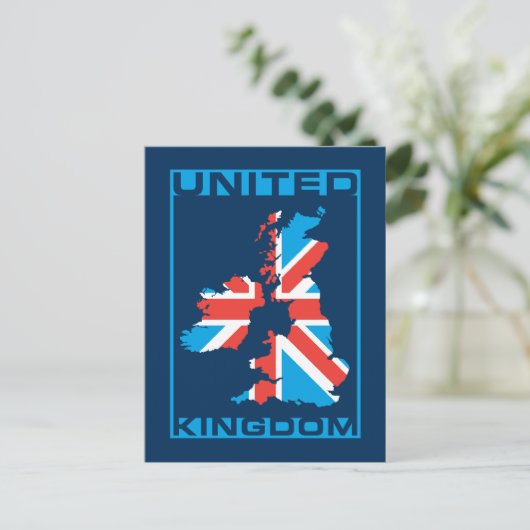 Britische Flagge Postkarte (Stehend Vorderseite)