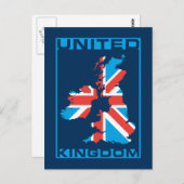 Britische Flagge Postkarte (Vorne/Hinten)