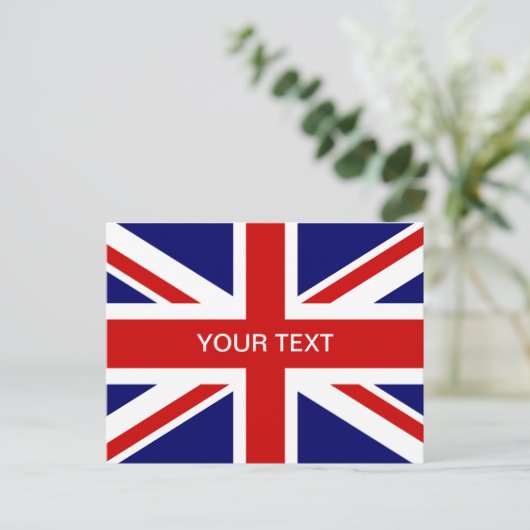 Britische Flagge Postkarten | Union Jack Design (Stehend Vorderseite)