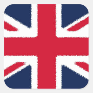 Britische Flagge Quadratischer Aufkleber