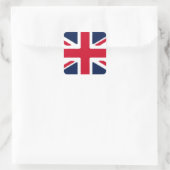 Britische Flagge Quadratischer Aufkleber (Tasche)