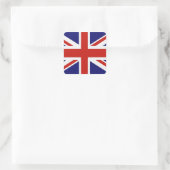Britische Flagge Quadratischer Aufkleber (Tasche)