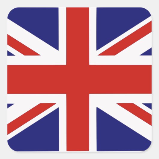 Britische Flagge Quadratischer Aufkleber (Vorderseite)