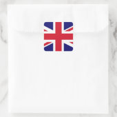 Britische Flagge Quadratischer Aufkleber (Tasche)