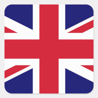 Britische Flagge Quadratischer Aufkleber