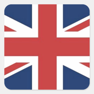 Britische Flagge Quadratischer Aufkleber