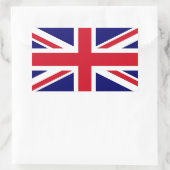 Britische Flagge Rechteckiger Aufkleber (Tasche)