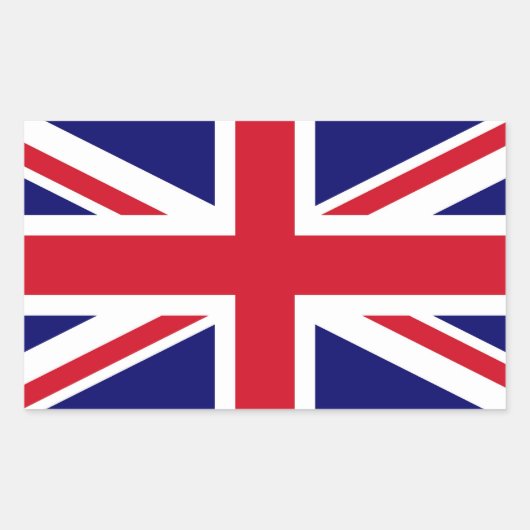 Britische Flagge Rechteckiger Aufkleber (Vorderseite)