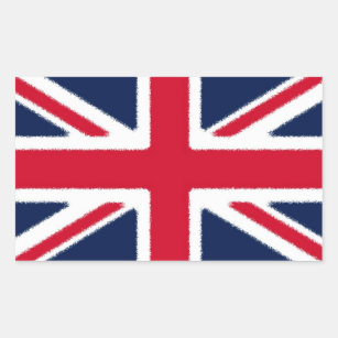 Britische Flagge Rechteckiger Aufkleber