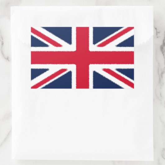 Britische Flagge Rechteckiger Aufkleber (Tasche)