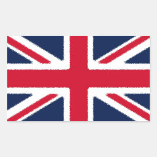 Britische Flagge Rechteckiger Aufkleber