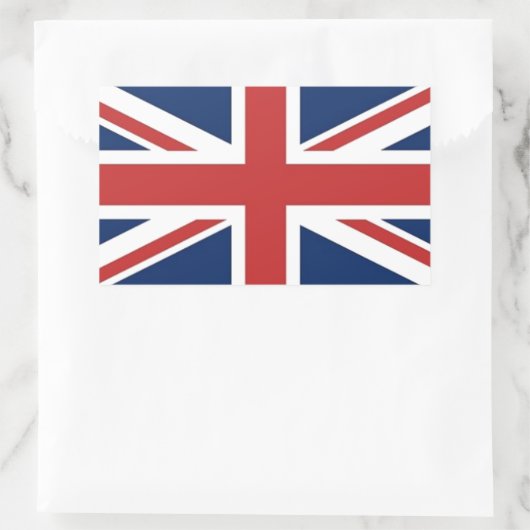 Britische Flagge Rechteckiger Aufkleber (Tasche)