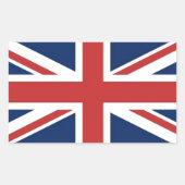 Britische Flagge Rechteckiger Aufkleber (Vorderseite)