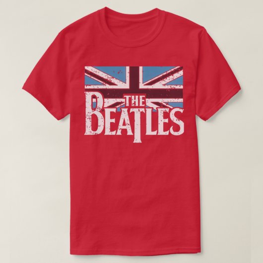 Britische Flagge Rot-Weiß und Blau-Opa-Bart T-Shirt (Design vorne)